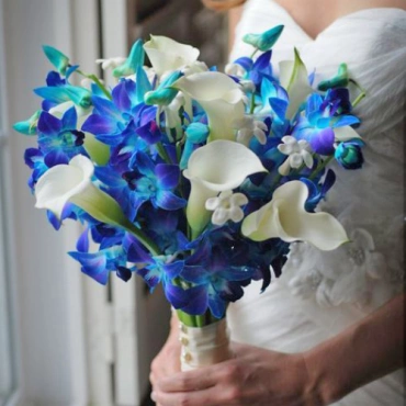 Свадебный букет орхидеи и каллы