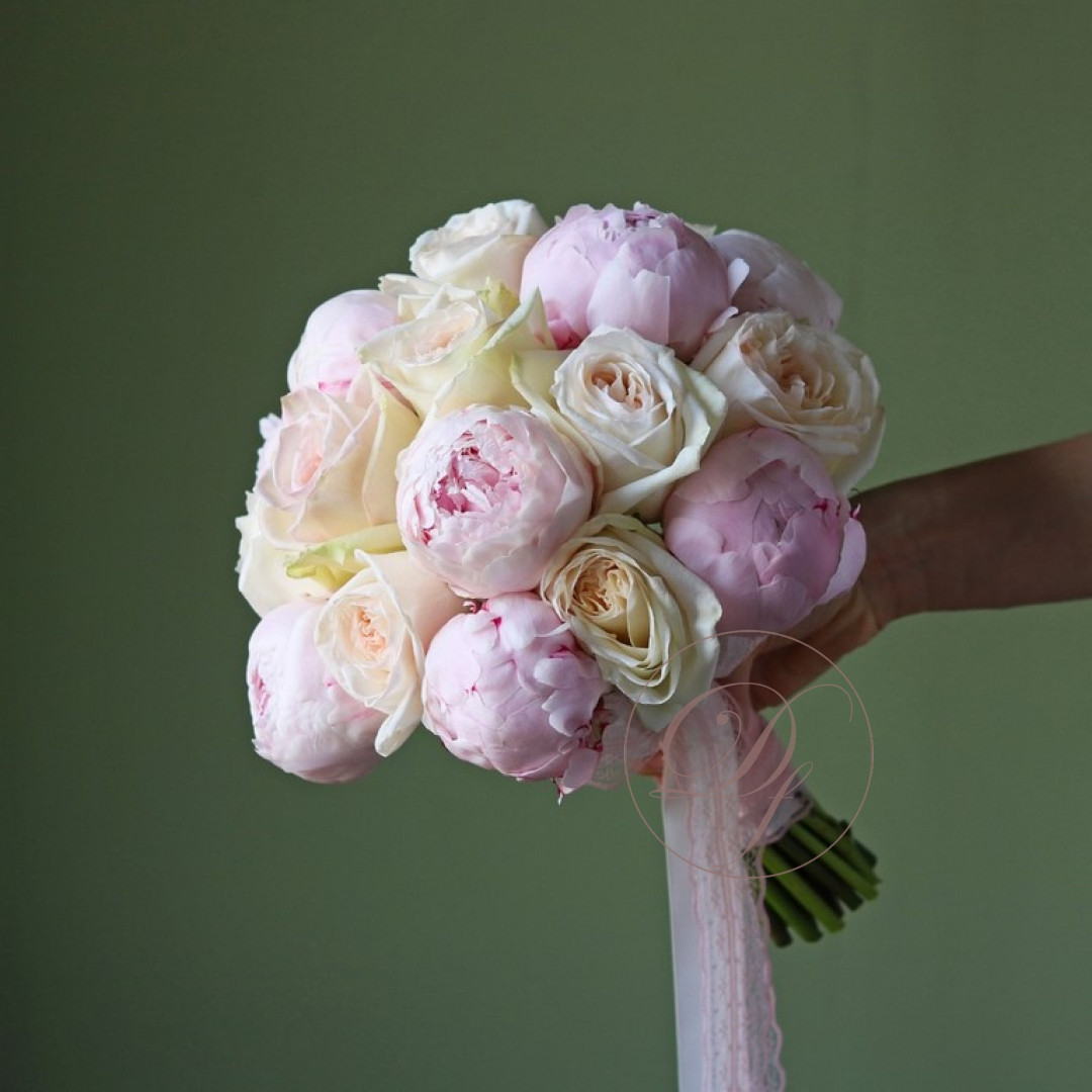 Букет невесты из пионов и пионовидных роз | Букет невесты купить |  Свадебный букет купить | Интернет магазин цветов dakotaflora.com