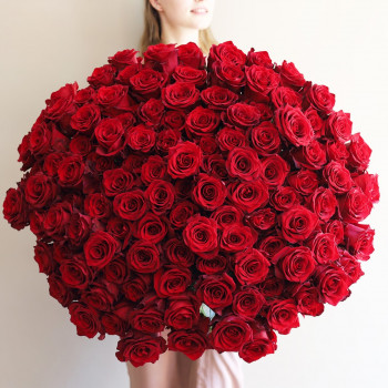101 больших красных роз